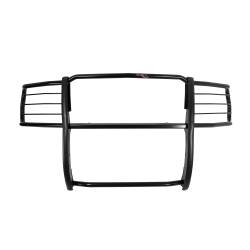 TrailFX - TrailFX E0033B Grille Guard 1-Piece Gloss Black Steel 1.5" Dia w/Brush Guard - Image 1