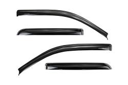 TrailFX - TrailFx 4141H 4PC Window Vents Low Profile Tape-On Smoke Acrylic - Image 1