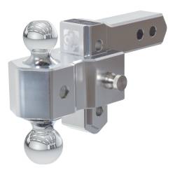 CURT - CURT 45364 AlumaLite Adjustable Aluminum Hitch w/Dual Ball 3.5" Drop - Image 1