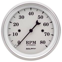 AutoMeter - AutoMeter 1690 Old Tyme White In-Dash Electric Tachometer 0-8000RPM 3-3/8" - Image 1