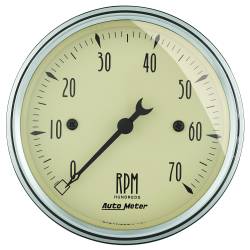 AutoMeter - AutoMeter 1898 Antique Beige Electric Tachometer 0-7000RPM 3-1/8" - Image 1