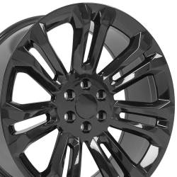 OE Wheels LLC - OE Wheels CV43B-24100-6550-24B CV43B 24x10 6x5.5 24mm Gloss Black - Image 3