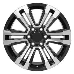OE Wheels LLC - OE Wheels CV44 20x9 6x5.5 24mm Gloss Black/Machined CV44-20090-6550-24MB - Image 2