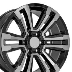 OE Wheels LLC - OE Wheels CV44 20x9 6x5.5 24mm Gloss Black/Machined CV44-20090-6550-24MB - Image 3
