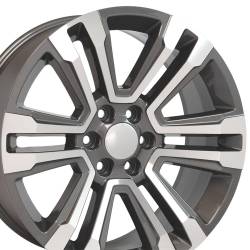 OE Wheels LLC - OE Wheels CV44 22x9 6x5.5 24mm Gunmetal/Machined CV44-22090-6550-24MG - Image 1