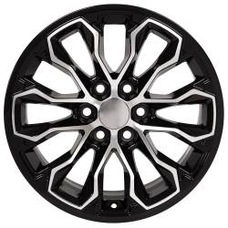 OE Wheels LLC - OE Wheels CV54 17x8 6x120 33mm Gloss Black/Machined CV54-17080-6120-33MB - Image 2