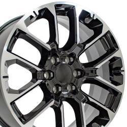 OE Wheels LLC - OE Wheels CV67 22x9 6x5.5 28mm Gloss Black/Machined CV67-22090-6550-28MB - Image 3