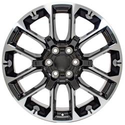 OE Wheels LLC - OE Wheels CV67 22x9 6x5.5 28mm Gloss Black/Machined CV67-22090-6550-28MB - Image 2