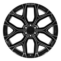 OE Wheels LLC - OE Wheels CV98B 26x10 6x5.5 24mm Gloss Black/Milled CV98B-26100-6550-24BM - Image 2