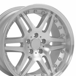 OE Wheels LLC - OE Wheels MB09 18x8.5 5x112 35mm Silver/Machined MB09-18085-5112-35MS - Image 3
