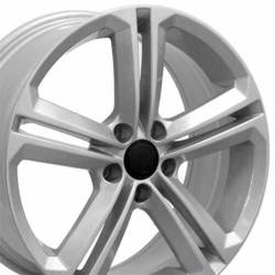 OE Wheels LLC - OE Wheels VW18 18x8 5x112 45mm Silver VW18-18080-5112-45S - Image 3