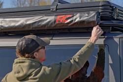 Rough Country Suspension Systems - Rough Country Retractable Roof Rack Camp Awning 78"x116" Gray 99081 - Image 4