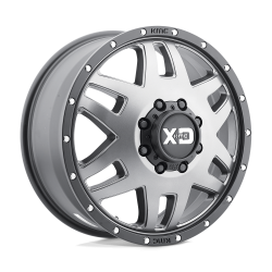 XD - XD Wheels XD130 MACHETE DUALLY 20x8.25 8x6.5 127mm Gray/Black XD130208804127 - Image 1