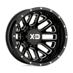 XD - XD Wheels XD843 GRENADE DUALLY 17x6.5 8x210 -155mm Black/Milled XD843765893155N - Image 1