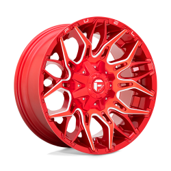 Fuel 1PC - Fuel Off Road D771 TWITCH 20x10 8x6.5 -18mm Candy Red/Milled D77120008247 - Image 1