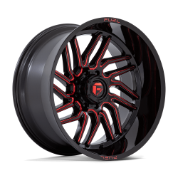 Fuel 1PC - Fuel Off Road D808 HURRICANE 24x12 8x6.5 -44mm Gloss Black/Red D80824208247 - Image 1