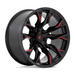 Fuel 1PC - Fuel Off Road D823 FLAME 20x10 5x5.0 -18mm Gloss Black/Candy Red D82320007547 - Image 1