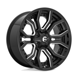 Fuel 1PC - Fuel Off Road D711 RAGE 20x9 5x5.0 5x5.5 1mm Gloss Black/Milled D71120905750 - Image 1