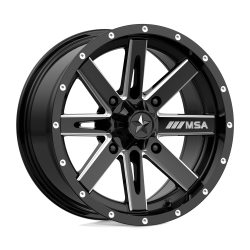 MSA Offroad Wheels - MSA Wheels M41 BOXER 15x7 4x137 10mm Gloss Black/Milled M41-05737 - Image 1
