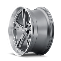 Ridler Wheels - Ridler Wheels 606 Series 17x7 5x4.5 0mm Gloss Gray/Machined 606-7765G - Image 2