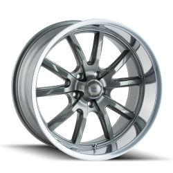 Ridler Wheels - Ridler Wheels 650 Series 17x7 5x4.75 0mm Gloss Gray/Polished 650-7761G - Image 1