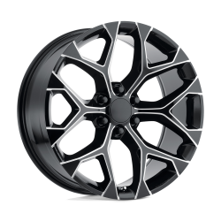 Performance Replicas - Performance Replicas PR176 26x10 6x5.5 24mm Gloss Black/Milled 176M-2615824 - Image 1