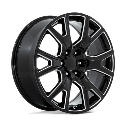 Performance Replicas - Performance Replicas PR199 22x9 6x5.5 28mm Gloss Black/Milled 199M-2295828 - Image 1