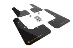 Rally Armor - Rally Armor MF76-UR-BLK/WOR Black Mud Flap Wild Orange Logo - Image 1