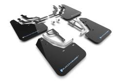 Rally Armor - Rally Armor MF117-UR-BLK-PBL Black Mud Flap Light Blue Logo - Image 1