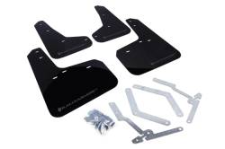 Rally Armor - Rally Armor MF27-UR-BLK/GRY Black Mud Flap Grey Logo - Image 1