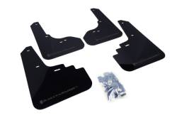 Rally Armor - Rally Armor MF4-UR-BLK/GRY Black Mud Flap Grey Logo - Image 1