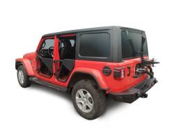 TrailFX - TrailFX JL04RD TFX Jeep Tubular Lower Half Doors Black Steel Set Of 2 - Image 2