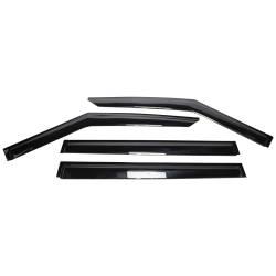 TrailFX - TrailFX 4818H 4PC Low-Profile Tape-On Window Vents Smoke Acrylic - Image 1