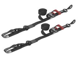 PRP - PRP 15221-2 1.5"x10' Ratchet Tie-Down w/Soft-Tie for UTVs Camping Black - Image 1