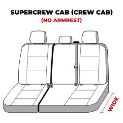 Seat Saver - Seat Saver SS8497PCCH Polycotton SeatSaver Second Row Seat Covers Charcoal - Image 2