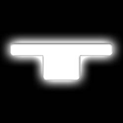 Oracle Lighting - Oracle 3140-T-001 Universal Illuminated LED Letter Badges Matte White Finish "T" - Image 1
