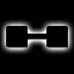 Oracle Lighting - Oracle 3141-H-001 Universal Illuminated LED Letter Badges Matte Black Finish "H" - Image 1