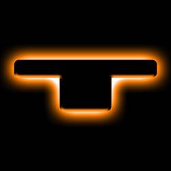 Oracle Lighting - Oracle 3141-T-005 Universal Illuminated LED Letter Badges Matte Black Finish "T" - Image 1