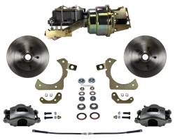 Leed Brakes - Leed Brakes FC1010-K1A1 Power Front Kit w/Plain Rotors & Zinc Plated Calipers - Image 1