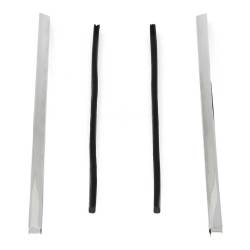 Auto Metal Direct - Auto Metal Direct W-499 Quarter Window Vertical Moldings w/Attachment Strip Pair - Image 4