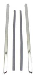 Auto Metal Direct - Auto Metal Direct W-499 Quarter Window Vertical Moldings w/Attachment Strip Pair - Image 1
