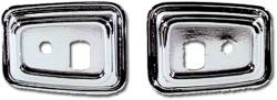 Auto Metal Direct - Auto Metal Direct W-634 LH/RH Door Grab Handle Bezels for 68-69 Camaro/Firebird - Image 1