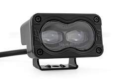 Rough Country Suspension Systems - Rough Country Black Series 3" LED Pod Lights SAE Fog-Amber Pair 70911 - Image 2