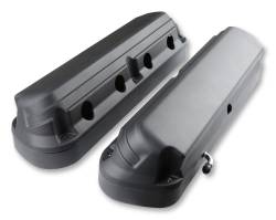 Holley - Holley 241-187 Blk 2Pc Modular Alu. Engine Valve Cover Set for GM Gen III/IV LS - Image 1