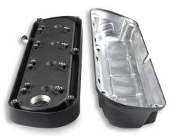 Holley - Holley 241-187 Blk 2Pc Modular Alu. Engine Valve Cover Set for GM Gen III/IV LS - Image 9