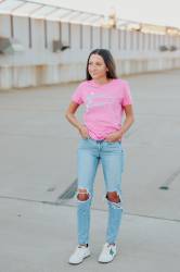 Simpson Safety - Simpson Safety 45011L Hot Lap T-Shirt Ladies Large Pink - Image 1