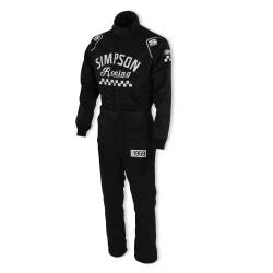 Simpson Safety - Simpson Safety CK02121 Checkers Suit Small Black 2-Layer Racing Suit - Image 3