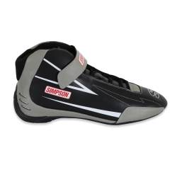 Simpson Safety - Simpson Safety SC105G Supercoil Racing Shoe Size 10.5 Black/Grey - Image 1