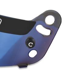 Racequip - RaceQuip 205007RQP Helmet Face Shield Blue Iridium for Vesta Model Helmet - Image 2