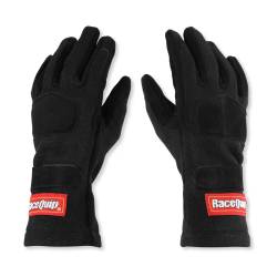 Racequip - RaceQuip 355001RQP 355 Series 2-Layer Nomex Race Gloves Black X-Small - Image 1